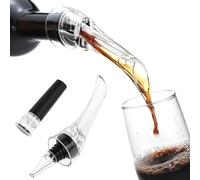 QWORK® Decanter vino con tappo, beccuccio senza gocce e aeratore, per aerazione immediata