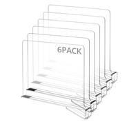 QWORK® Divisori per ripiani in acrilico per guardaroba, 6 Pezzi, armadio, cucina, ufficio, dispensa organizer