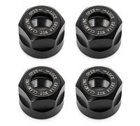 QWORK ER11-A Pinza di serraggio, Dadi Esagonali per fresatura CNC macchina per incidere tornio tool, M14, 4 Pezzi, Nero