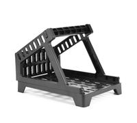 QWORK® Erogatore e supporto per etichette termiche, per rotoli e fanfold, compatibile con etichette 4x6, struttura in ABS per stampanti per etichette da tavolo