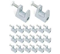 QWORK Fascetta per fascio, 20 pezzi 3/8" in ferro zincato morsetto per trave di sicurezza, apertura a ganascia da 13/16"