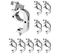 QWORK Fascetta per luce da palco, confezione da 10, 150 libbre in alluminio, morsetto a C, adatto a capriate da 4,8 a 2 pollici, morsetto a sgancio rapido per palmi proiettore per illuminazione DJ