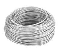 QWORK® filo decespugliatore, linea di taglio in filo d'acciaio 2.4mm x 30 metri per decespugliatori