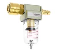 QWORK® Filtro aria compressa, separatore acqua e olio, separatore acqua aria compressa, 1/4 pollici, con attacco rapido