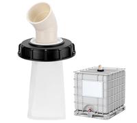 QWORK® Filtro per coperchio IBC 45° da 163 mm, filtro IBC, filtro per acqua piovana in nylon, con coperchio per cisterne IBC DN 150, accessori per cisterne IBC