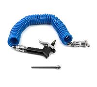 QWORK® Fippy Pistola ad Aria Compressa con Tubo da 5 Metri e Connettore Rapido da 6 mm, Kit di Pulizia per Camion Auto