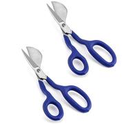 QWORK Forbici a becco d'anatra, 17,8 cm, per moquette, moquette, colore blu, confezione da 2