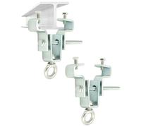 QWORK Gancio a I in acciaio, morsetto per travi in acciaio, accessori per sacco da boxe per travi, regolabile da 6,3 cm a 19,1 cm, confezione da 2