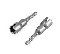 QWORK® Giraviti per dado ad aletta, con codolo esagonale da 1/4" / 6.3 mm per pannelli, viti, gancio C e gancio Q-Hanger, in acciaio, 2pcs