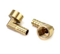 QWORK Giunto a gomito da 90 gradi, Raccordo a gomito in ottone, 12mm x G1/2, 2 pezzi