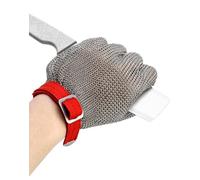QWORK® Guanti Antitaglio - Protezione di Livello 5 - Acciaio inossidabile 316L - Guanti da Lavoro Alte Prestazioni per Cucina, Giardino e Falegnameria (M, 1 Pezzo)