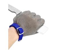 QWORK® Guanti Antitaglio - Protezione di Livello 5 - Acciaio inossidabile 316L - Guanti da Lavoro Alte Prestazioni per Cucina, Giardino e Falegnameria (L, 1 Pezzo)