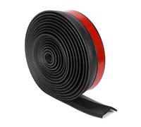 QWORK Guarnizione inferiore universale in gomma per porta del garage, 6 m, striscia isolante resistente alle intemperie con design autoadesivo e kit di facile installazione, resistente alle intemperie