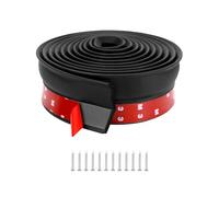 QWORK® Guarnizione per porta del garage 3 m, guarnizione in gomma per porta del garage, Resistente Alle Intemperie, con chiodi