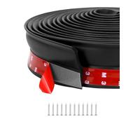 QWORK® Guarnizione per porta del garage 6 m, guarnizione in gomma per porta del garage, Resistente Alle Intemperie, con chiodi