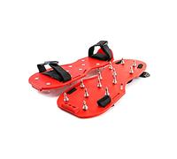 QWORK® Gunite Spike Scarpe con 25mm Short Spikes Perfetto per epossidici Pavimenti, Overlay, Installazione di Copertura, di Colore Rosso (1 Coppia)