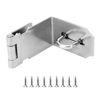 QWORK® Hasp di lucchetto 5 pollici, hasp chiusura di sicurezza acciaio inossidabile con viti, per porte in legno, armadi