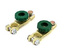 QWORK Interruttore batteria universale , staccabatteria auto , morsetto batteria in lega di zinco, per veicoli da trattore per camper, camper, barche, auto, 2 pezzi