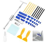 QWORK® Kit di Riparazione Ammaccature T Bar con 22 Linguette e 10 Stick di Colla - Rimozione Senza Vernice per Auto, Moto e Elettrodomestici