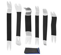 QWORK® Kit Smontaggio Pannelli Auto 6 Pezzi - Attrezzi di Rimozione Interni e Audio, Include Guanti e Borsa