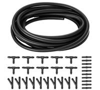 QWORK® Kit tubo flessibile per lavacristallo per auto da 3 metri, tubo in gomma per lavavetri, con 30 connettori (tipo Y I T)