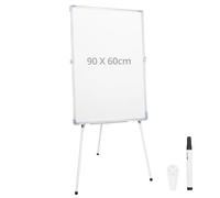 QWORK® Lavagna Cancellabile 90x60 cm, Lavagna Cancellabile a Secco Regolabile in Altezza, con 5 Penne, 1 Cancellino per Lavagna, 2 Chiodi Antitraccia