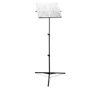 QWORK® Leggio pieghevole per spartiti con borsa per il trasporto, altezza regolabile 65-135 cm, carico massimo 2 kg, leggero per riporre o viaggiare