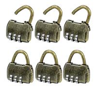 QWORK® Lucchetto combinazione a 3 cifre, Piccolo lucchetto per bagagli da viaggio, valigie, armadietti - Antico