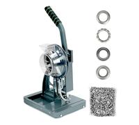 QWORK Macchina semiautomatica per occhielli, resistente, con occhielli a pressione, strumento di alimentazione per occhielli, con 5000 occhielli da 10 mm per striscioni, tende da sole, poster