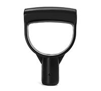 QWORK® Manico a vanga, ricambio per manico da giardino, diametro interno 25 mm, per scavare e rastrellare, nero