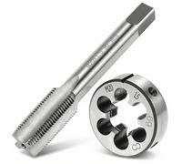 QWORK® Maschio, rubinetteria a vite M20 x 1.5mm, set di maschi e filiere tonde