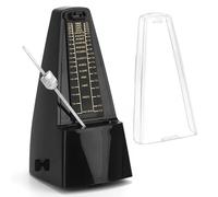 QWORK® Metronomo meccanico con campana, volume, regolazione della velocità, per pianoforte, chitarra elettrica, basso, violino, batteria