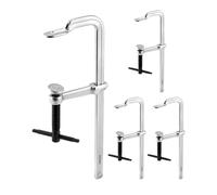 QWORK Morsetto a F resistente da 20,3 cm, confezione da 4 morsetti a barra forgiati a goccia, profondità della gola da 6,3 cm, ganasce per forgiatura professionale, binario, mandrino e maniglia