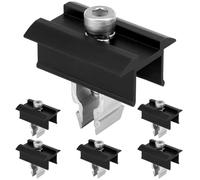 QWORK® Morsetto centrale per pannello solare da 6 pezzi, set staffa per modulo solare, per staffe per modulo solare da 30 mm a 35 mm