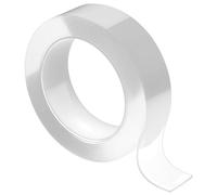 QWORK® Nastro adesivo biadesivo, trasparente e riutilizzabile nano adesivo, 3M x 3CM x 2MM nastro adesivo lavabile