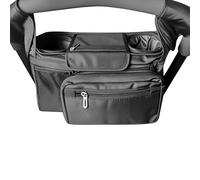QWORK® Organizer Passeggino Multifunzione con 2 Portabicchieri Isolati e Tasca Staccabile - Vestibilità universale per tutti i modelli di passeggino