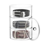 QWORK® Organizer per cintura a 3 strati, portaoggetti per cintura, porta cintura in acrilico impilabile per cinture, orologi, braccialetti