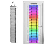 QWORK® Organizer per rotoli di vinile con 24 scomparti, portarotolo di vinile trasparente in tessuto Oxford e PVC per il montaggio a parete o su porta