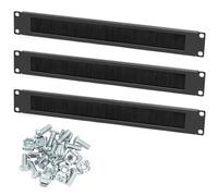 QWORK® Pannello passacavo, pressacavo con spazzola, per armadio server da 19".