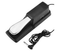 QWORK Pedale Sustain per tastiera, spina di ingresso da 1/4", pedale per pianoforte con interruttore di polarità, pianoforti digitali universali