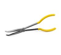 QWORK Pinza A Becco Curvo, 45 °, con impugnatura antiscivolo per la riparazione di piccoli spazi, 280mm / 11"