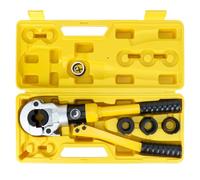 QWORK® Pinza Crimpatrice Tubi, 100 kN Pressatrice Multistrato Manuale, Compatibile con TH16, TH20, TH26, TH32, Soltanto per Tubi Alluminio-plastica e Tubi PEX