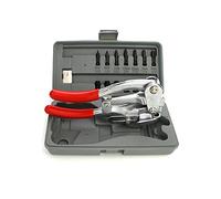 QWORK Pinza Fustellatrice di set, Kit Pinza per Occhielli Metallici, 2mm to 7mm per metallo, legno, plastica, Cuoio e Cinture