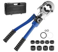 QWORK® Pinza per Crimpatrice Tubi, Pinza Crimpatrice Idraulica per Tubi Alluminio-plastica e Tubi Acciaio Inossidabile, Compatibile con TH16, TH20, TH25, TH26, TH32 e V12, V15, V18, V22, V28 mm
