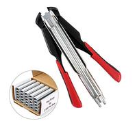 QWORK® Pinza Sparachiodi Hog Ring Pistola C clip, Strumento di installazione con 2500pz clip di tipo C per Gabbie, Cuscini per auto