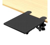 QWORK® Poggiabraccio per computer per scrivania, vassoio estensibile da scrivania pieghevole, 20 * 24 cm, design a morsetto, per casa e ufficio