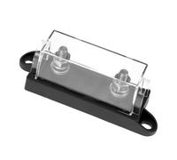 QWORK® Portafusibili con Copertura Trasparente, Corrente Massima 500A a 32V DC, Supporto Fusibile MEGA Fuse