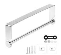 QWORK® Portarotolo da cucina da 33 cm senza foratura - acciaio inossidabile SUS304 - adatto per cucina e bagno