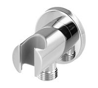 QWORK® Presa acqua doccia con supporto per doccetta, ottone G1/2", supporto per doccia universale, facile da installare