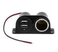 QWORK® Presa Auto Dual USB Accendisigari 3.1A, Alimentatore 12/24V, per Auto, Camion, SUV, Moto e Barca